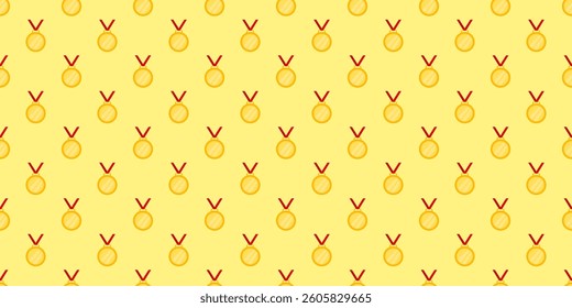 Trophy Pattern background. Gold Trophies Seamless Pattern. gold medal pattern background. competition theme pattern.