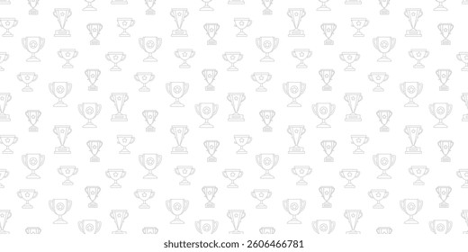 Trophy Pattern background. Gold Trophies Seamless Pattern. gold medal pattern background. competition theme pattern.