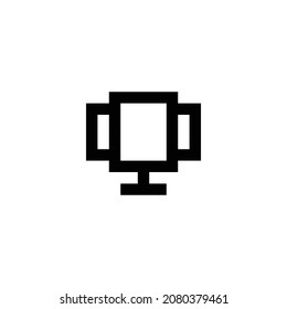 trophy pixel perfect icon design. Flat style design isolated on white background. Vector illustration