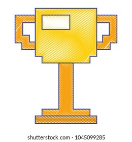 trophy pixelated game award winner