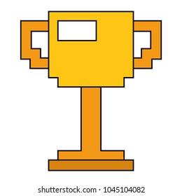 trophy pixelated game award winner