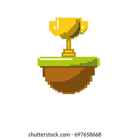 trophy prize cup in the platform game
