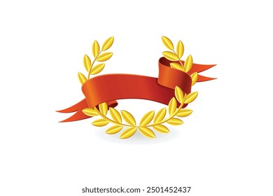 Trophy and prize emblem medal design