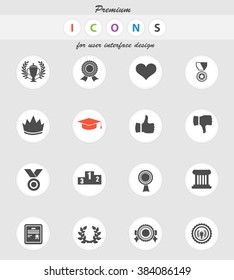 Trophy and prize icons for web sites