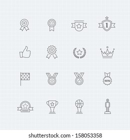 Trophy And Prize Vector Thin Line Symbol Icon 