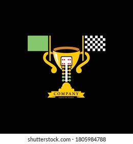 Trophy Race Champion Abstract Creative Logo