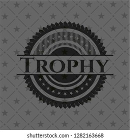 Trophy realistic black emblem