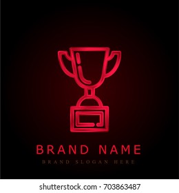 Trophy red chromium metallic logo