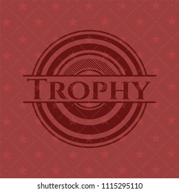 Trophy red emblem