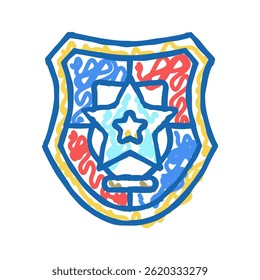 trophy reward doodle icon sketch vector. trophy reward sign. isolated symbol illustration