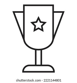 Trophy reward icon, champion icon, winner icon, victory icon vector illustration