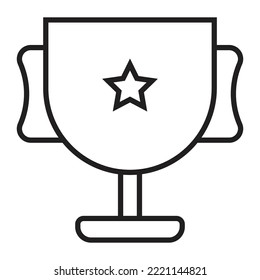 Trophy reward icon, champion icon, winner icon, victory icon vector illustration