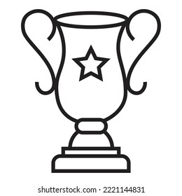 Trophy reward icon, champion icon, winner icon, victory icon vector illustration