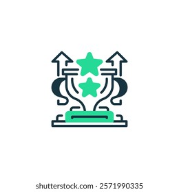 Trophy Reward line icon. Universal creative premium symbol. Vector sign icon logo template. Vector illustration