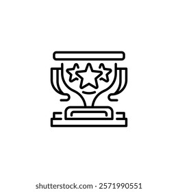 Trophy Reward line icon. Universal creative premium symbol. Vector sign icon logo template. Vector illustration