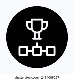 Trophy, Reward, Winners Ranking Vector Icon, 