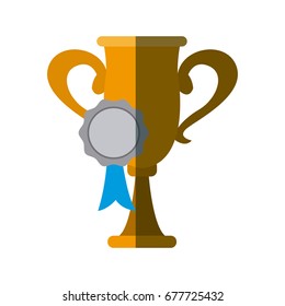 trophy rosette award success honor icon