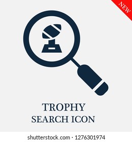 Trophy search icon. Editable Trophy search icon for web or mobile.