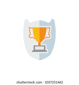 Trophy Shield Logo Icon Design