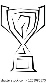 Trophy sign icon for champion