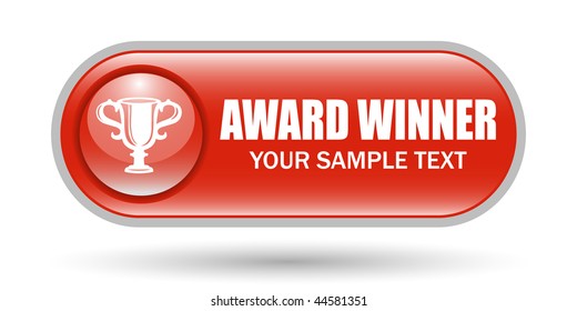 Trophy Sign Icon with Copy Space