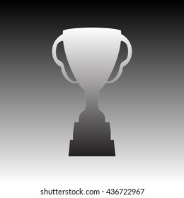 Trophy sign illustration. Gradient icon on gradient background.