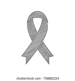 Trophy sign illustration. Vector. Shaded gray icon on white background. Isolated.