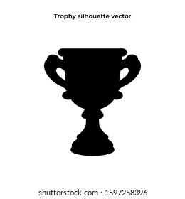 Trophy silhouette in black colour illustration