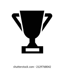 Trophy silhouette icon. Award and prize. Vector.