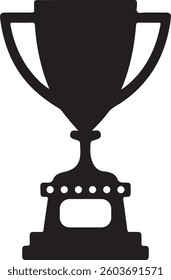 trophy silhouette icon vector look
