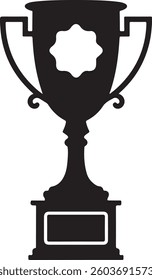 trophy silhouette icon vector look