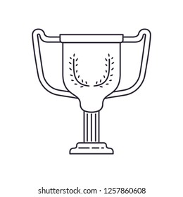 trophy silhouette isolated icon