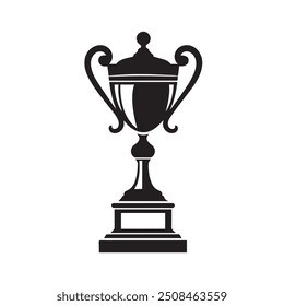 Trofeo de la silueta de Arte vectorial fondo blanco