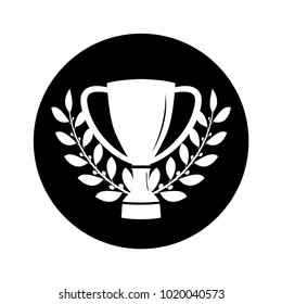 trophy silhouette vector icon