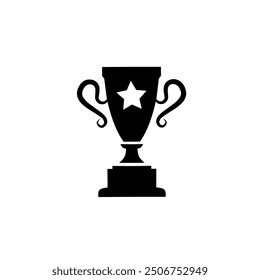 trophy silhouette, trophy vector white background 