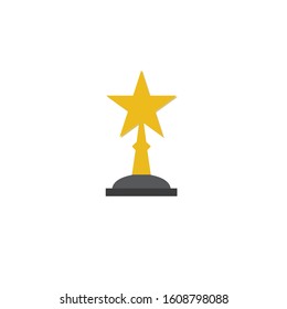 trophy simple clip art vector illustration