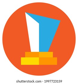 Trophy simple clipart Vector Illustration.