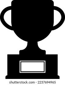 Trophy simple monochrome illustration icon