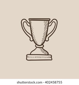 Trophy sketch icon.