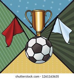 trophy with soccer ball