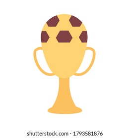 trofeo de fútbol de estilo plano icono de ilustración vectorial