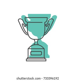 Trophy sport cup award icon. Doodle illustration of Trophy sport cup award vector icon for web isolated on white background
