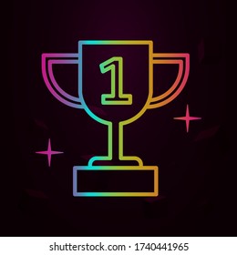 Trofeo, icono deportivo nolan Línea delgada simple, contorno vector de iconos deportivos para ui y ux, sitio web o aplicación móvil