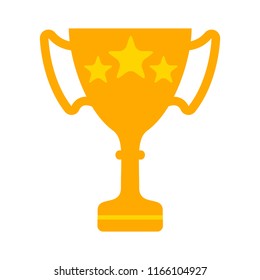 Trophy Star Icon - Gold Prize Isolated, Award Winner Prize, Achievement Symbol