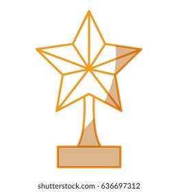 trophy star isolated icon