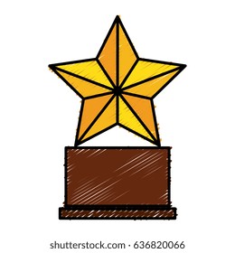 trophy star isolated icon