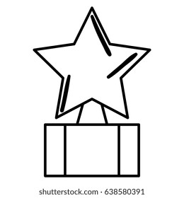 trophy star isolated icon