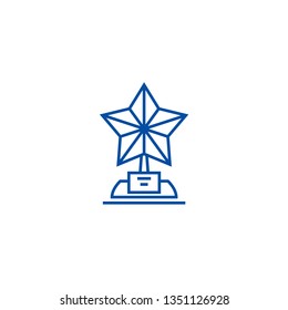 Trophy star line icon concept. Trophy star flat  vector symbol, sign, outline illustration.
