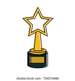 trophy star shape icon image