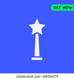 Trophy with Star Vector Icon